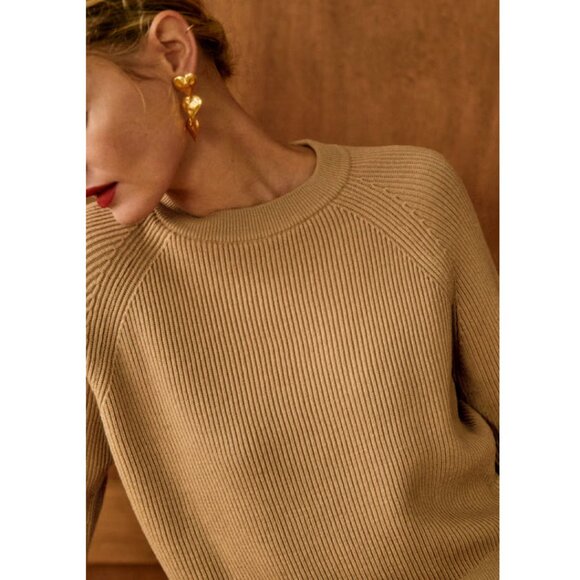 NWOT Sezane Sami Jumper in Camel - Picture 2 of 6